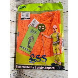 GSS Hi Visibility Orange Safety Vest Construction C